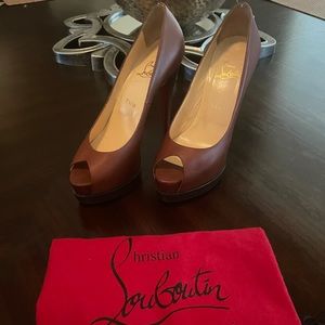 Christian Louboutin 120 Brown Leather